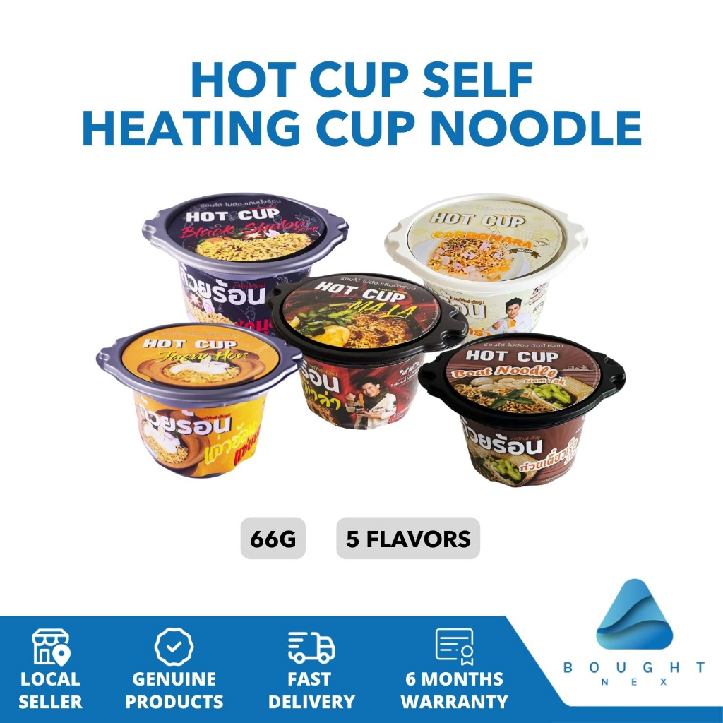 Hot Cup Self Heating Cup Noodle Thai Instant Hot Pot Carbonara Shabu
