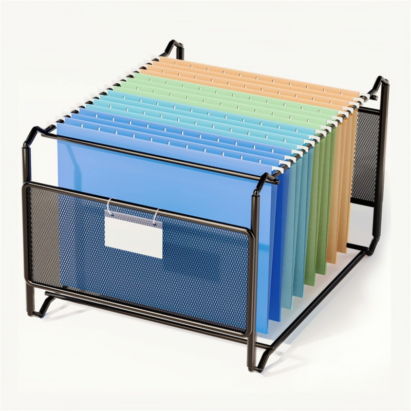 [ SG Ready Stock]F4 Mesh Metal File Organizer Box Hanging File Folder ...