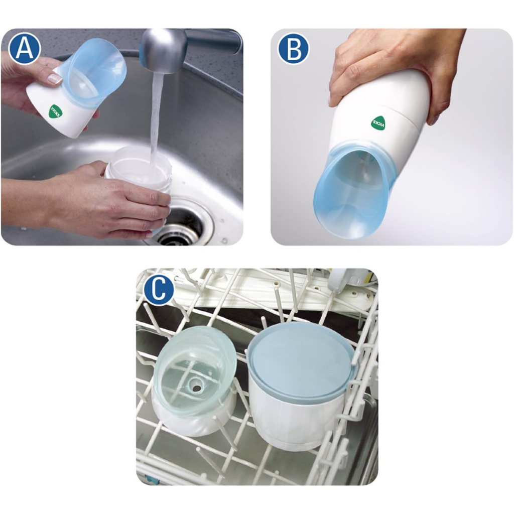Vicks Steam Inhaler with 2 Menthol Scent Pads Relieve Colds, Flu ...