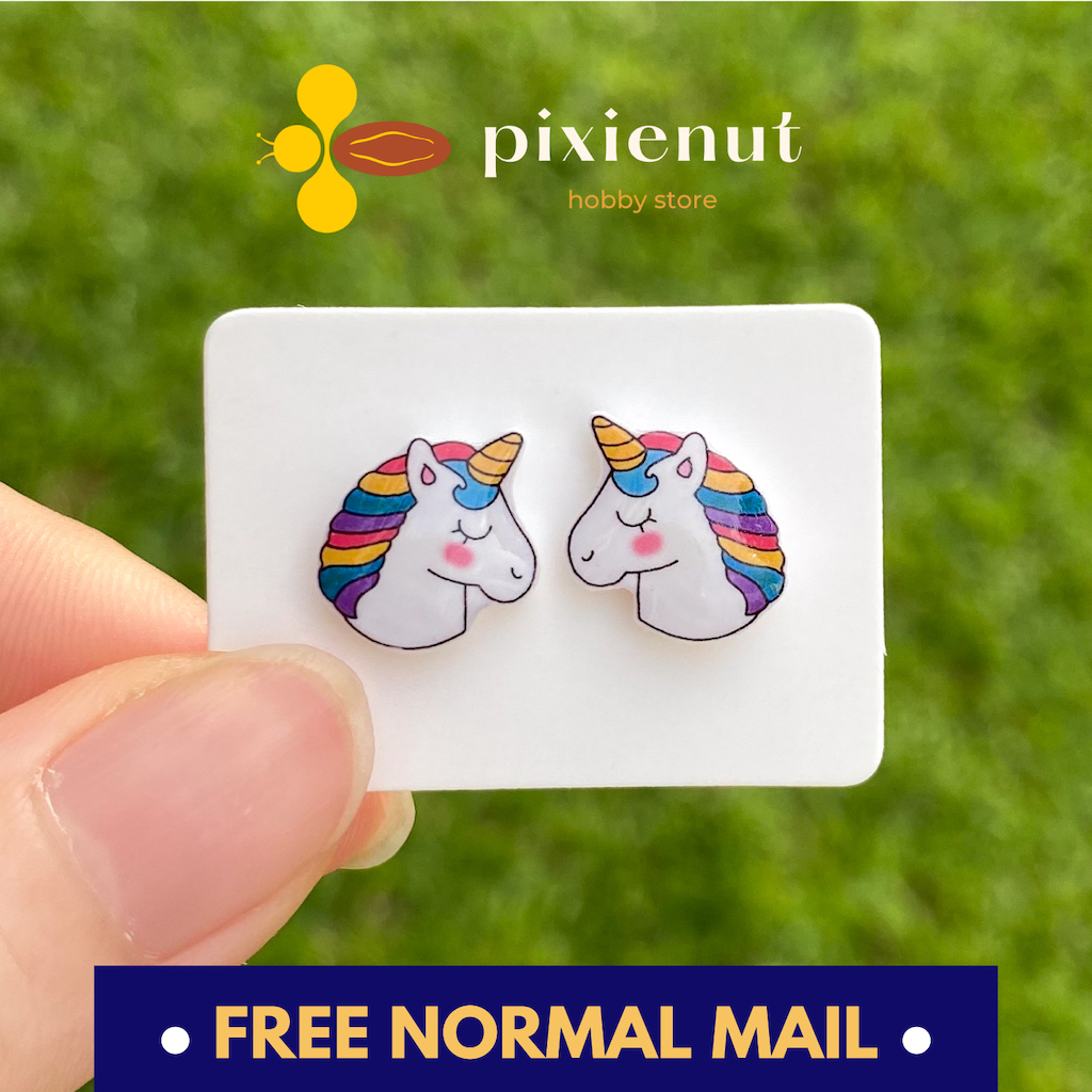 Rainbow hot sale earrings studs