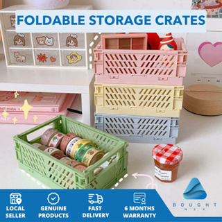 ZHJINGYU Crates for Storage,Plastic Baskets for Organizing,Collapsible Shopping Basket,Foldable Crate with Handles,Collapsible Storage crate,car