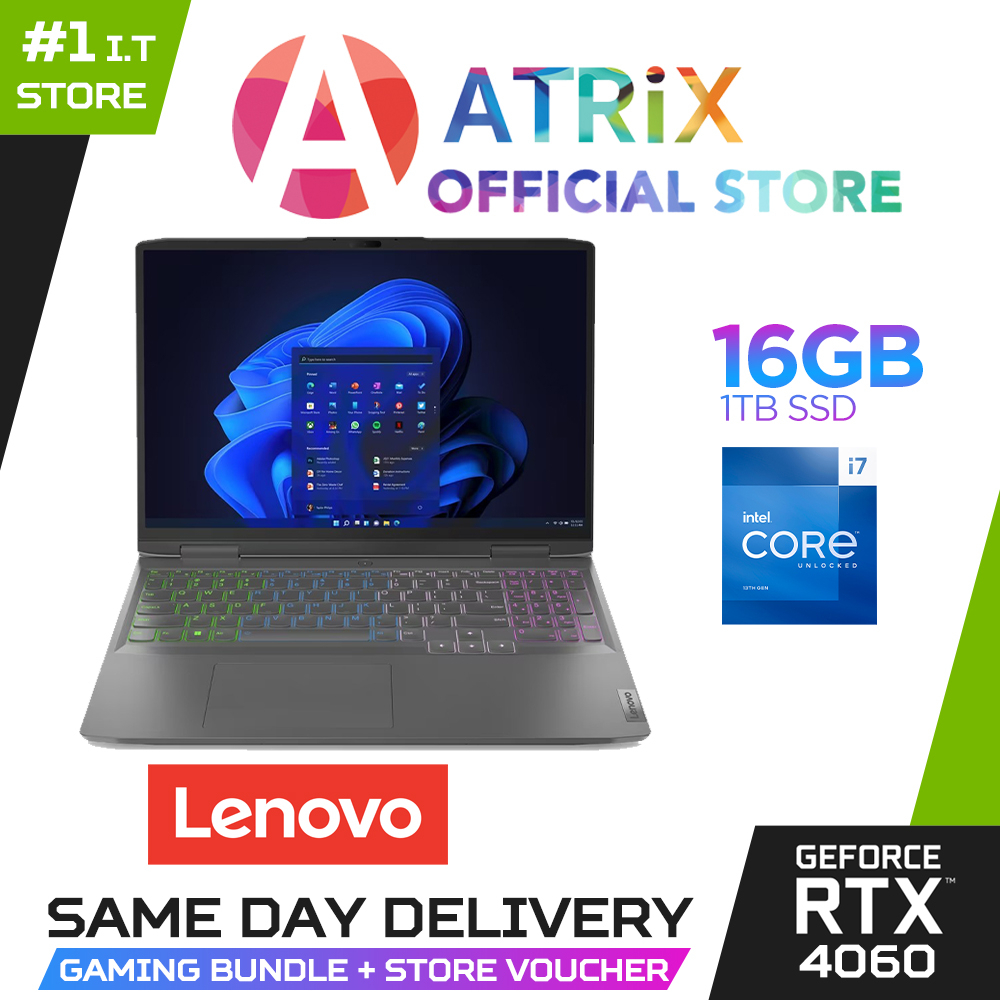 【Pre-Order】Lenovo LOQ 16IRH8 | 16" FHD+ | Intel  i7-13620H | RTX 4060 | 16GB DR5 | 1TB SSD | Win11 | 2Y Premium Care