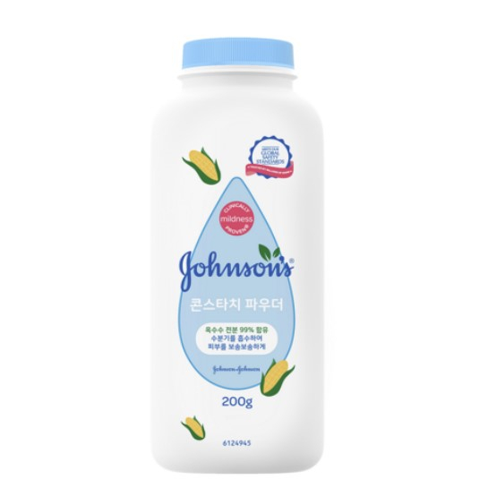 Johnson's Baby Powder, cornstarch powder, baby heat rash powder, 200g