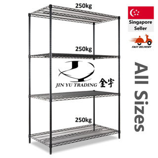 Ktaxon 5 Tier Layer 59x21x11.5 Storage Rack, Wire Shelving Adjustable Steel Storage Rack Organizer Kitchen, Black