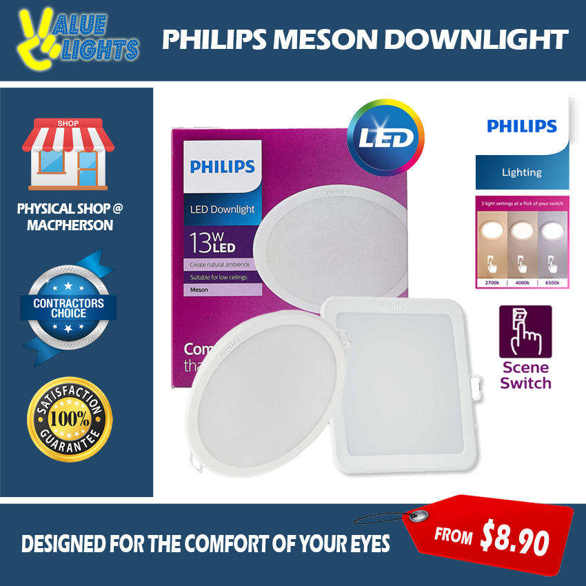 Philips tri colour led downlight sales