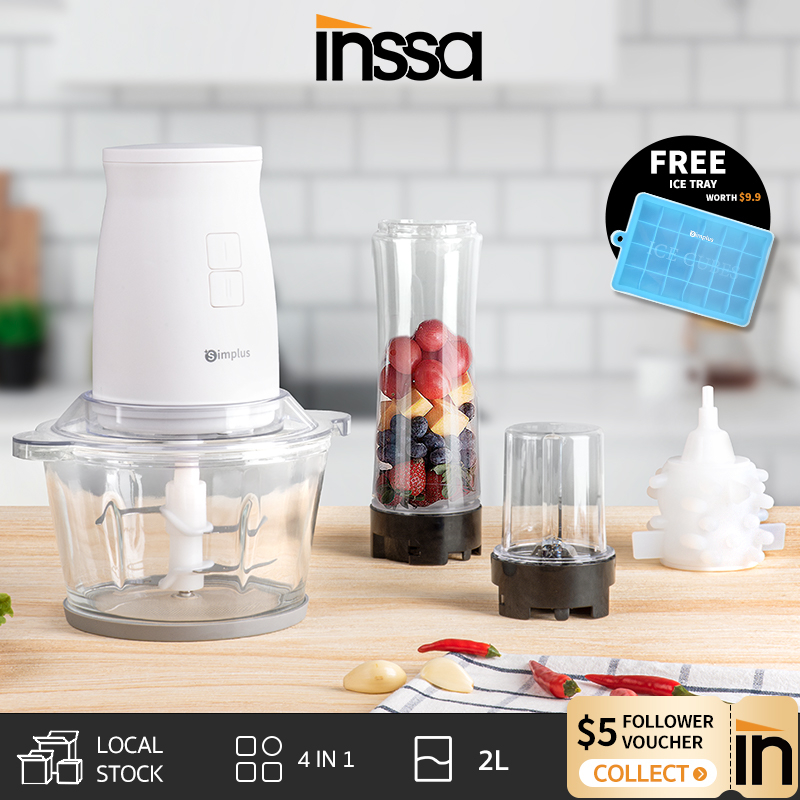 INSSA Electric Meat Grinder Food Blender Mixer Mincer Chopper Processor