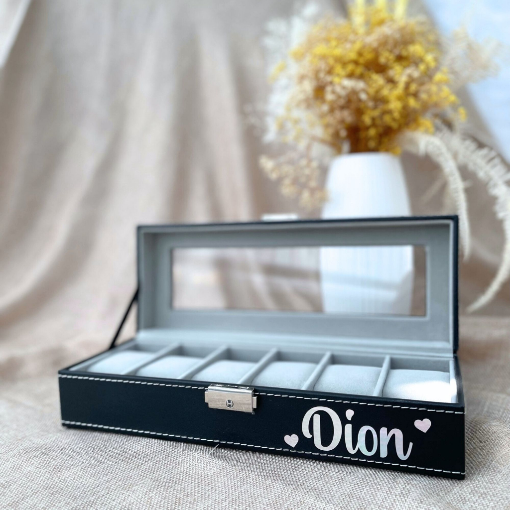 Personalised watch storage box best sale