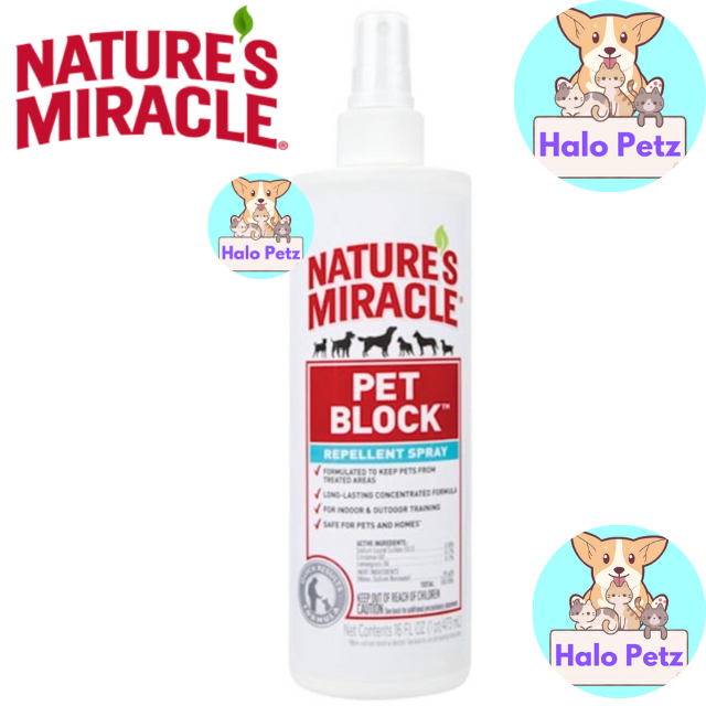 Nature's Miracle Pet Block Repellent Spray (16oz) for Dog and Cat