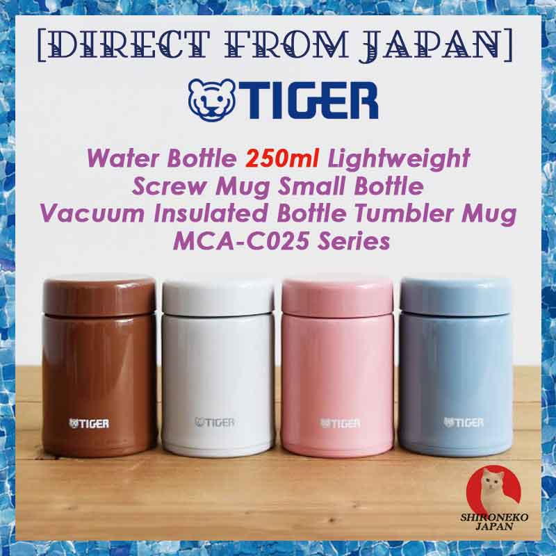 Tiger Thermos, Water Bottle, 250ml, Lightweight, Screw, Mug Bottle