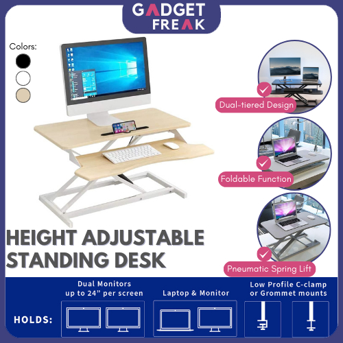 Height Adjustable Standing Desk Laptop Desk Monitor Riser Sit Stand