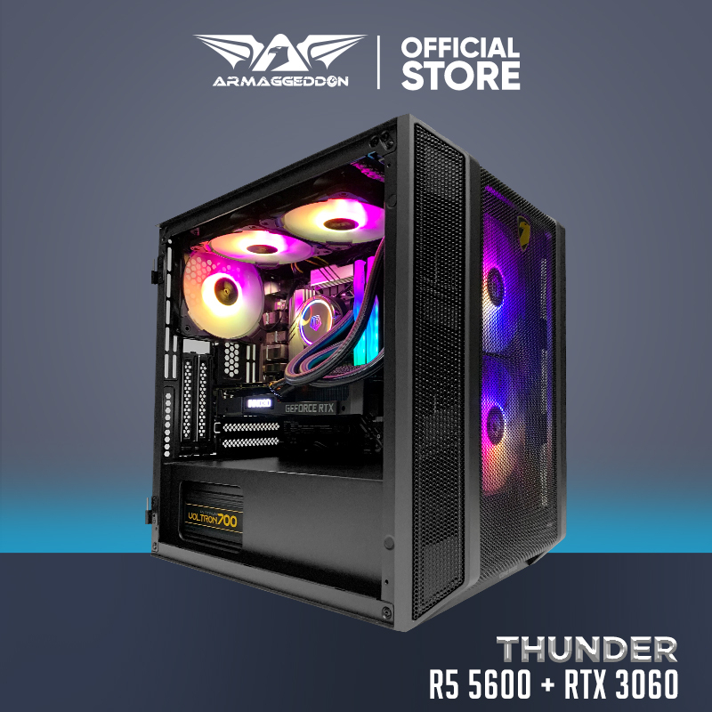 Armaggeddon Thunder | R5 5600 + RTX 3060 | Gaming PC | 16GB RGB RAM | 1TB SSD