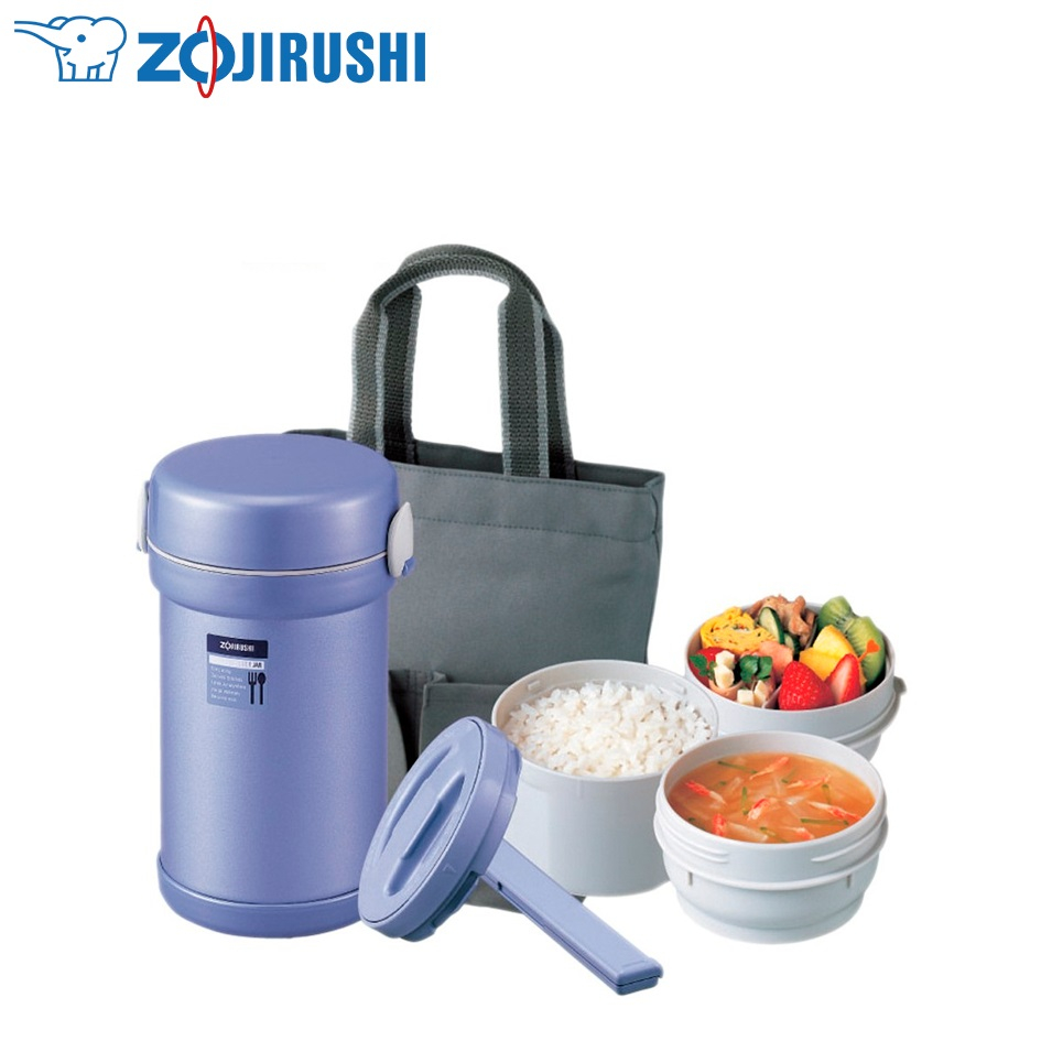 ZOJIRUSHI Zojirushi (ZOJIRUSHI) heat insulation stainless steel lunch box  lunch jar bowl about 1.5 cups of about 0.6 Go microwavable lunch bag with  silver SL-NC09-ST 