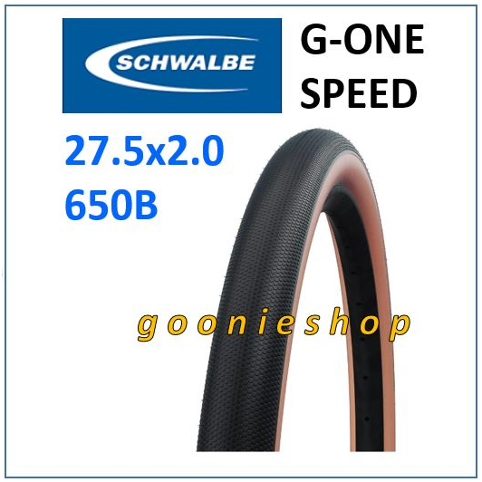 Schwalbe G ONE One SPEED 27.5 x 2.0 650B Tyre Bronze Coffee Wall. CX Gravel MTB Tyre Shopee Singapore