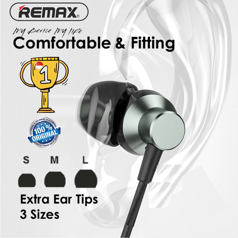 Remax RM-512 Mini Wired Earphones 1.2M Length Bass Stereo 3.5mm Plug ...