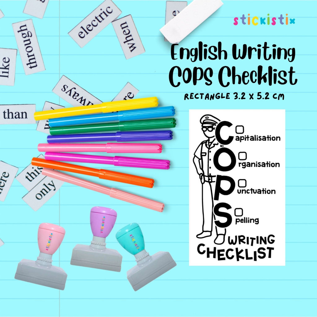 English Teacher Stamps Writing Checklist COPS Marking Rubrics