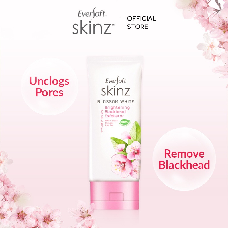 Eversoft Skinz Blossom White Brightening Blackhead Exfoliator 60g Shopee Singapore