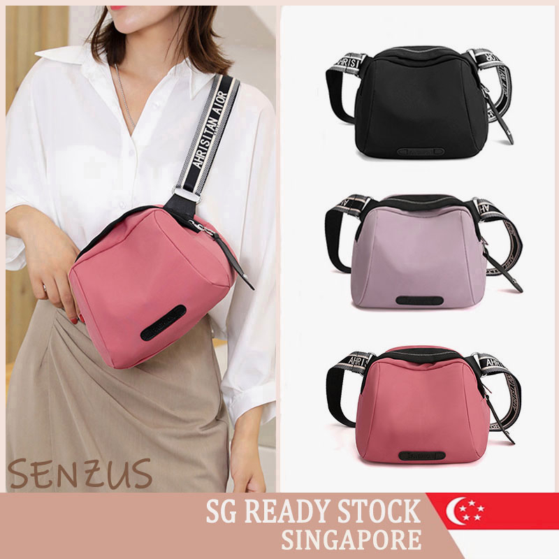 [SG SELLER] Women Sling Bag Nylon Shoulder Bag Fashion Shell Bag With