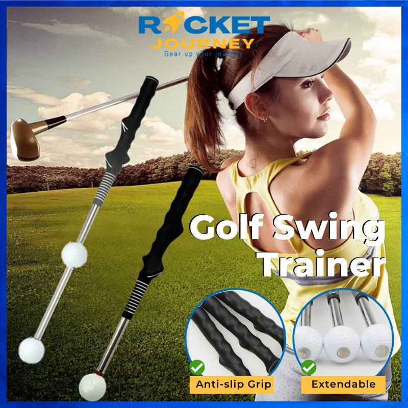 Golf Swing Trainer Grip Trainer Golf WarmUp Stick Telescopic Golf