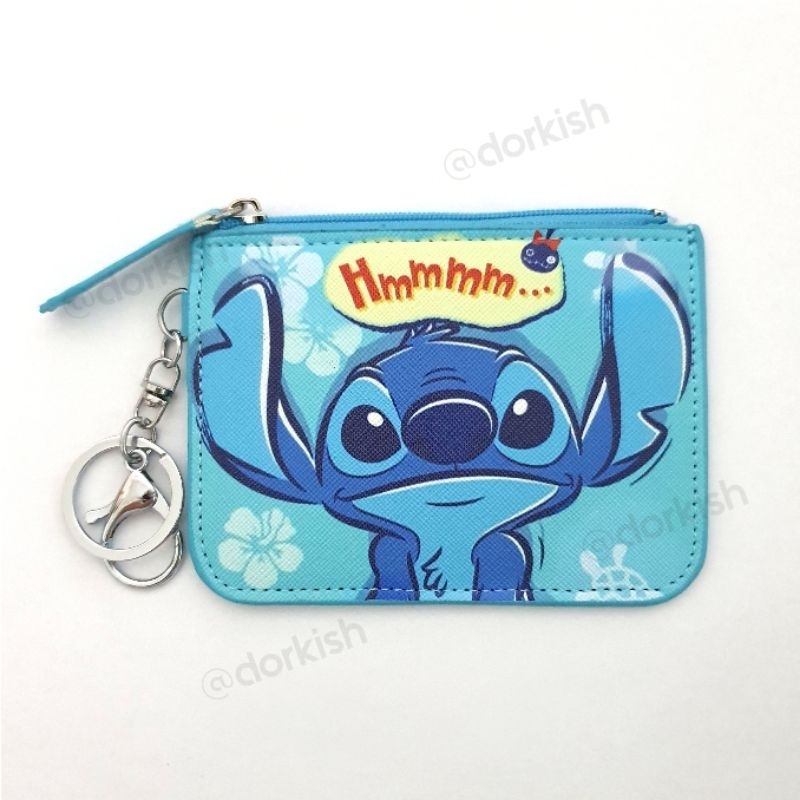 Disney Pondering Lilo & Stitch Ezlink Card Pass Holder Coin Purse Key ...