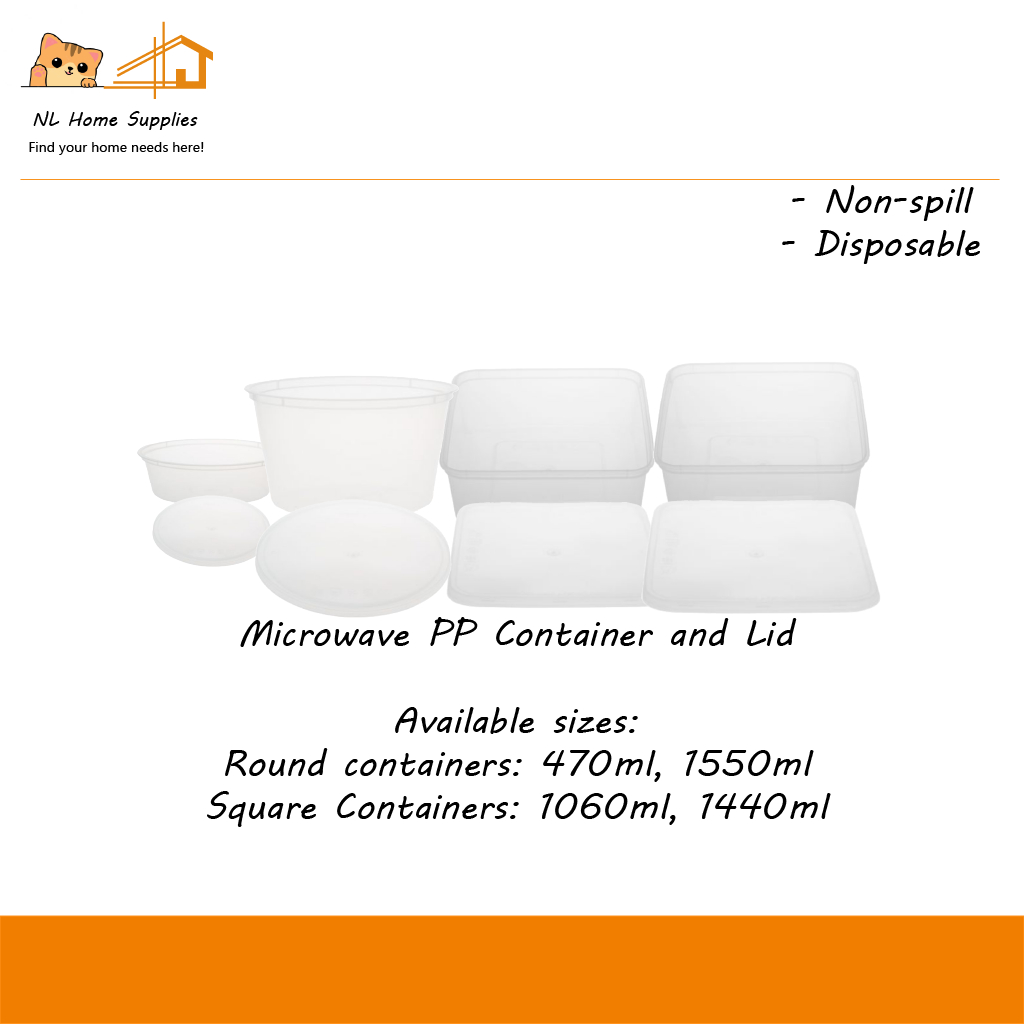 [SG STOCK READY] Microwave PP Round Container | Plastic Container ...