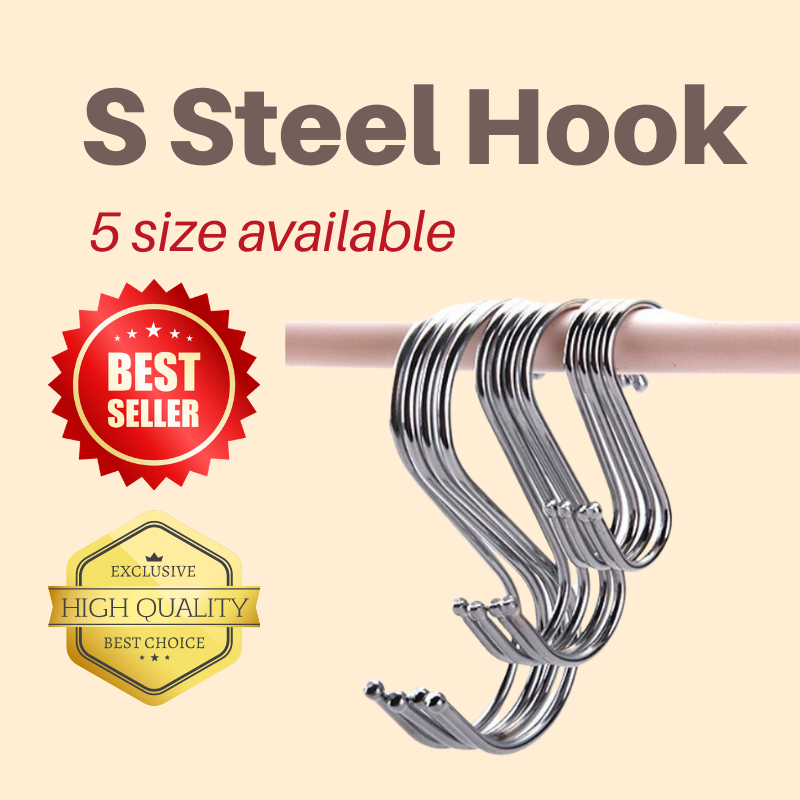 SG Seller] Steel S Shape Hook S Hook S Hook Small Medium Large