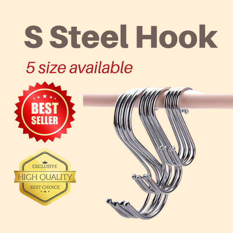 [SG Seller] Steel S Shape Hook S Hook S Hook Small Medium Large