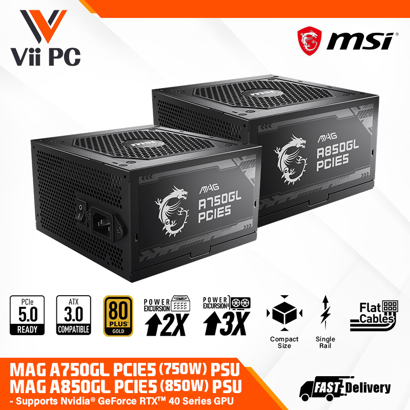 Alimentation Modulaire AP-850G 850W ATX 3.0 80Plus Gold - PCIe Gen 5.0 - Garantie 8 Ans