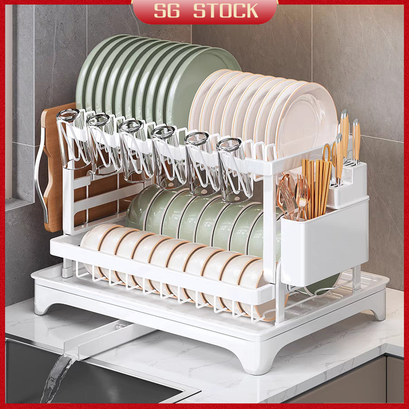 Plate rack Dish drying rack with Holder Dish Drainer kitchen dish rack ...