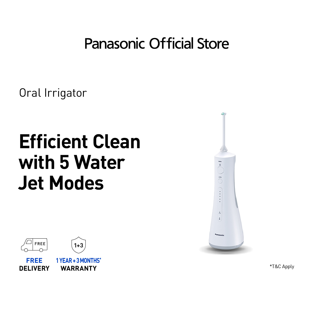 Panasonic 2 in 1 Rechargeable Oral Irrigator EW1513W451 with