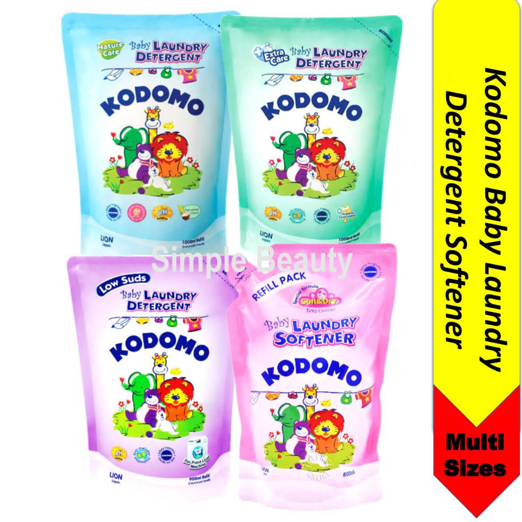 Kodomo Baby Laundry Detergent / Softener Refill, 600ml1000ml Shopee