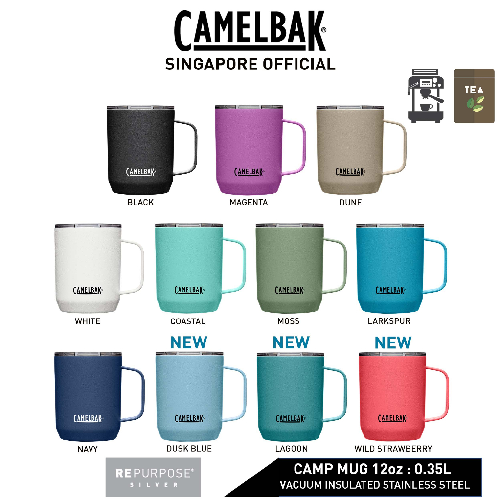 CamelBak Horizon 12 oz Camp Mug, Insulated Stainless Steel Coastal