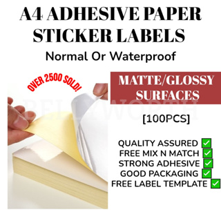 A4 Simili Sticker Label 2 Up 210mm x 148mm (100'S)