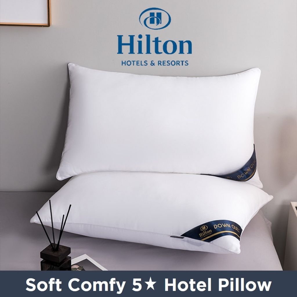 Premium Soft Comfy 5 Stars Hilton Hotel Pillow with 1000g 1300g filling Shopee Singapore