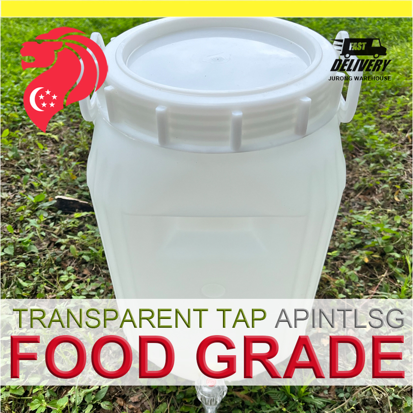 [SG SELLER] 25L Drum W/WO Discharge Tap, Food Grade, Liquid Container ...