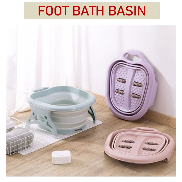{SG Seller} Foldable Foot Basin Foot Spa Massage Basin Folding Basin