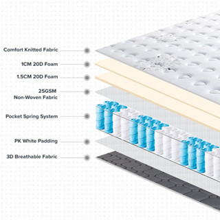 DREAMAX Cygnus Spring Mattress - 8" / Single/S.Single/Queen/King ...