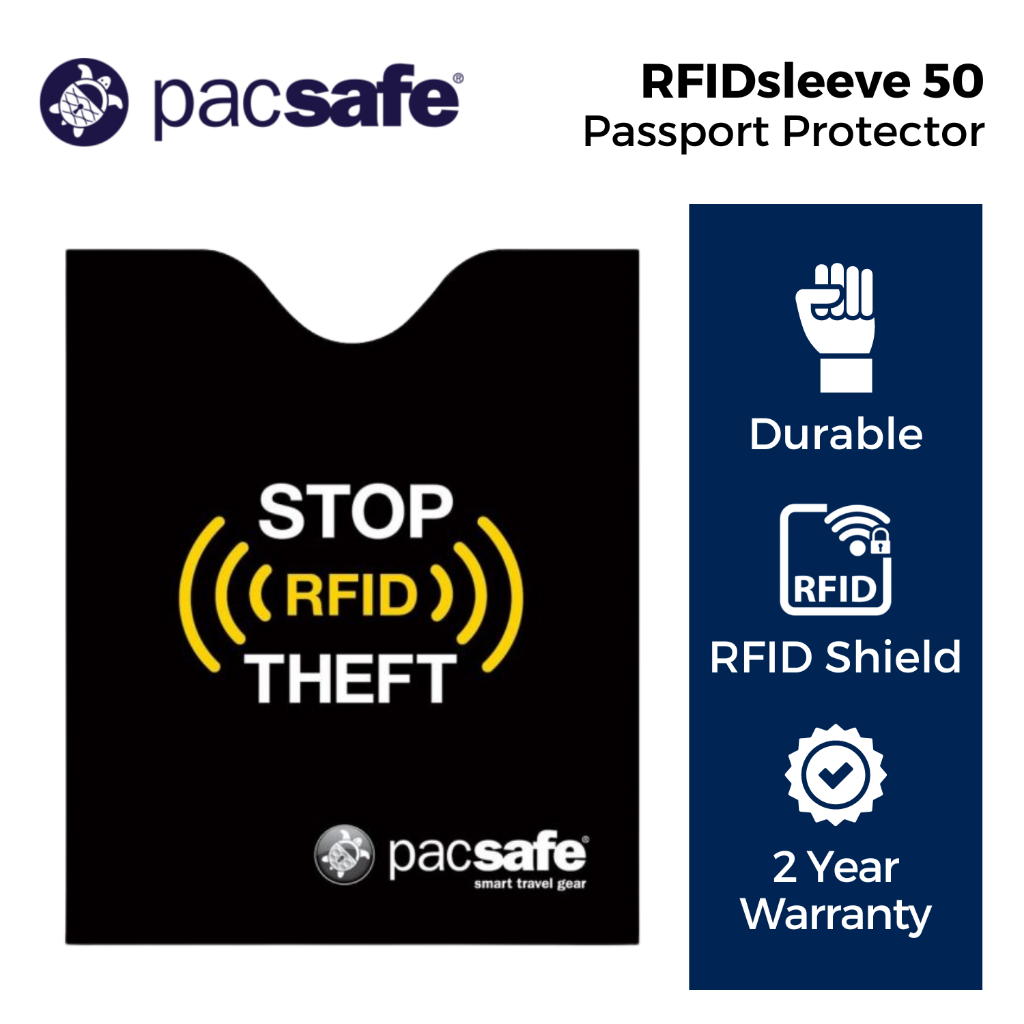 Pacsafe RFIDsleeve 50 RFIDBlocking Passport Protector Shopee Singapore