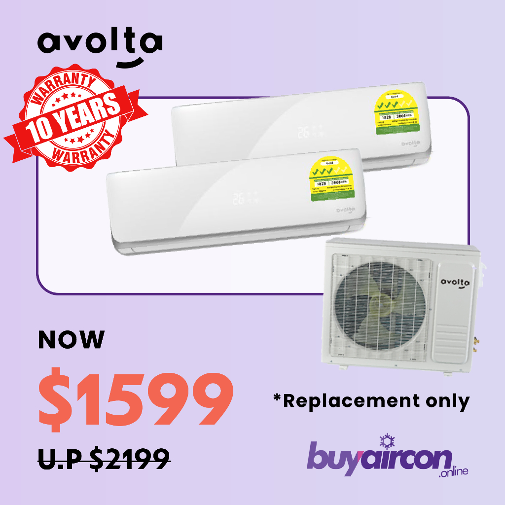 Avolta Aircon Multi Split System 2 R32 Refrigerant AirCon BTU 9k