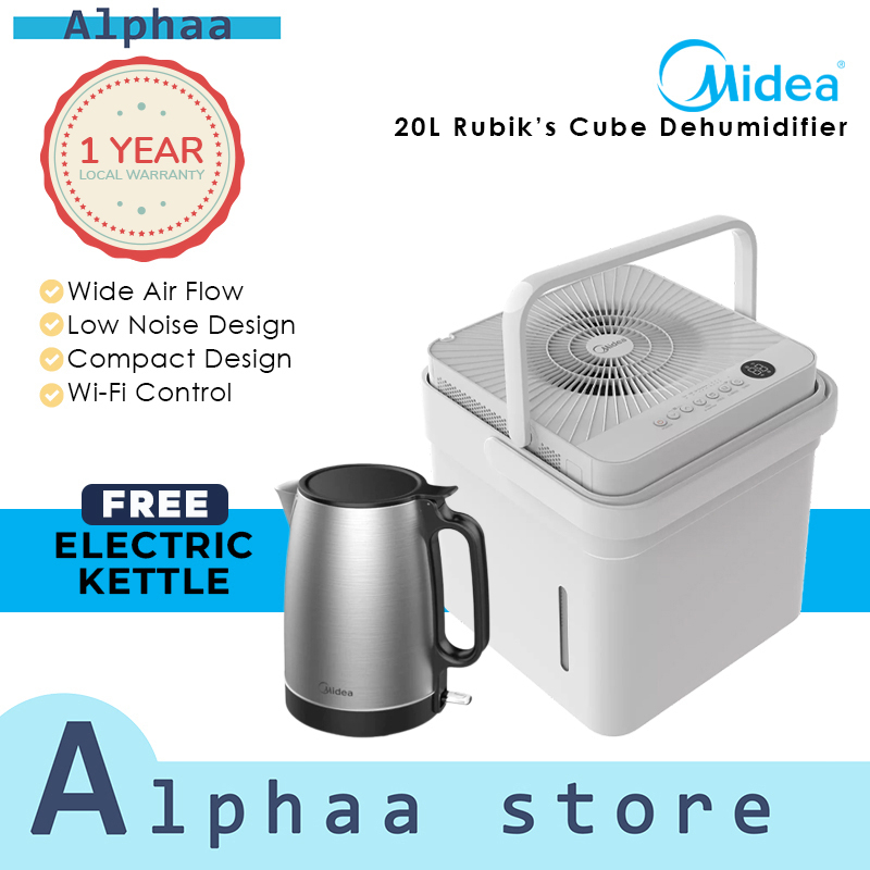 Midea Dehumidifier 20L Rubik Cube WiFi Control Ionizer Clean Air MDDM