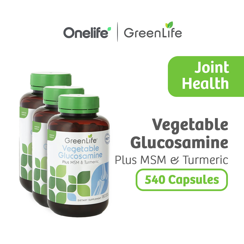 GreenLife Vegetable Glucosamine Plus MSM & Turmeric 180 Capsules