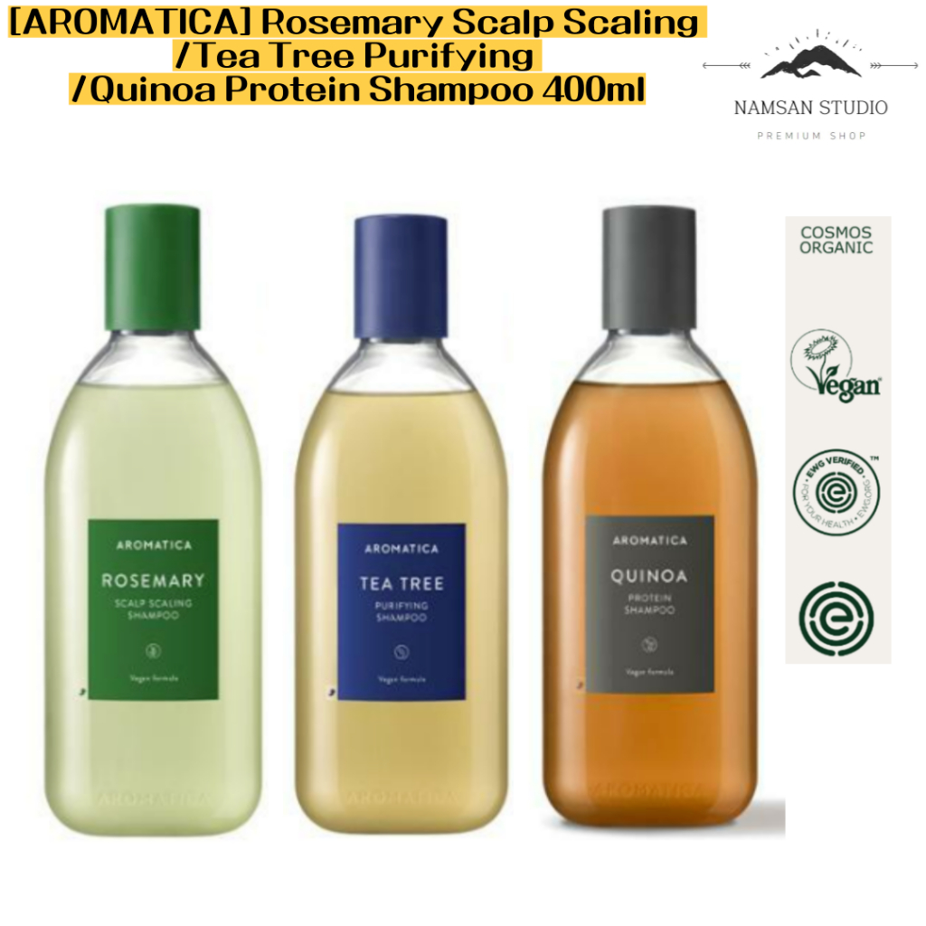 AROMATICA Rosemary Scalp Scaling Shampoo 400ml/Tea Tree Purifying