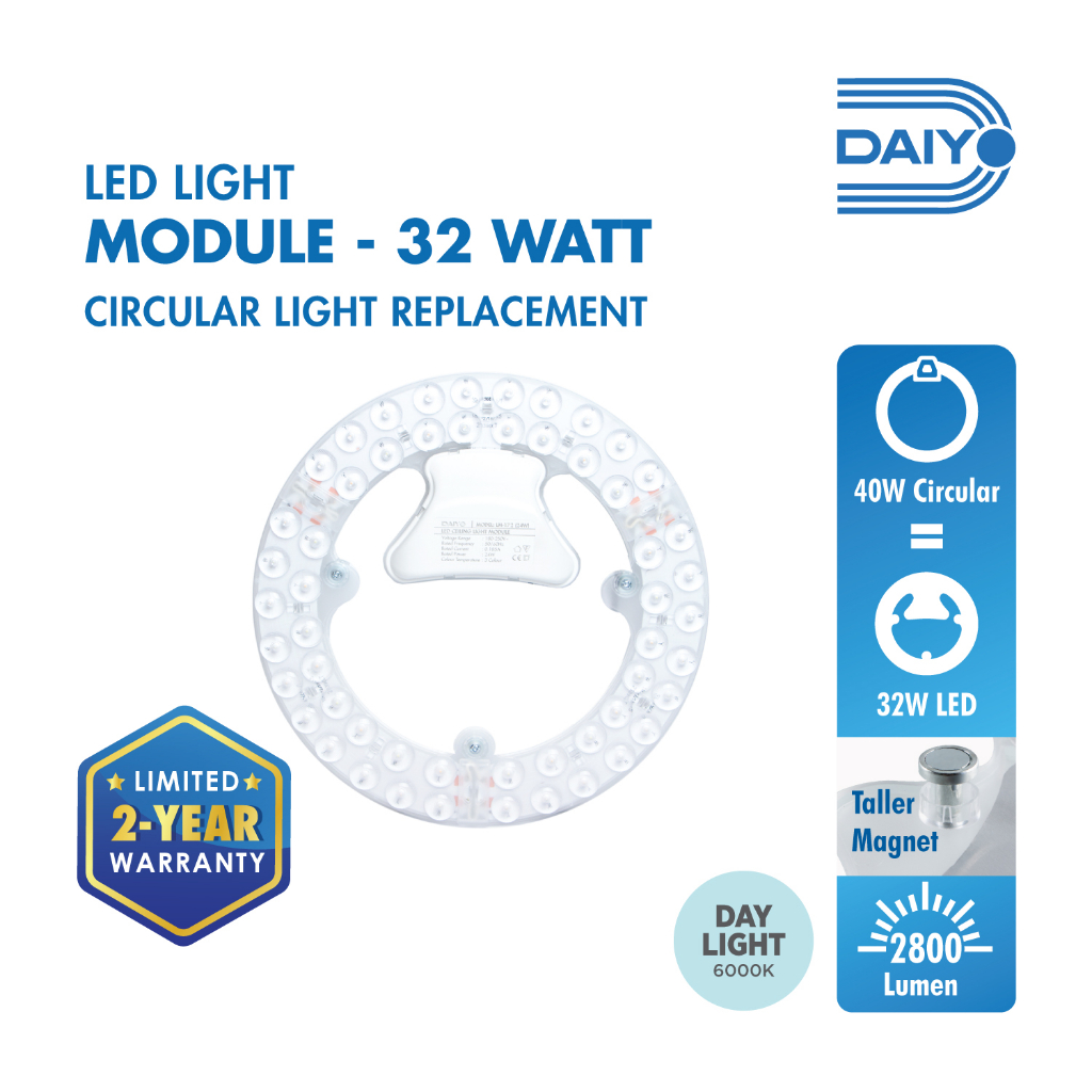 Daiyo LM 175 DL 32W LED Circular Replacement Magnetic Base Ceiling