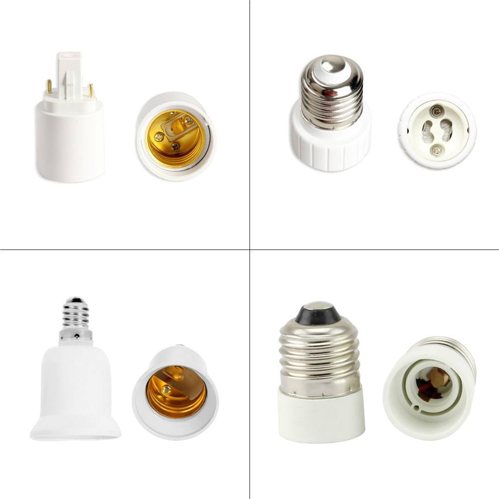 Adaptor/ Converter E27/G24 GU10 E14 B22 E27 | Shopee Singapore