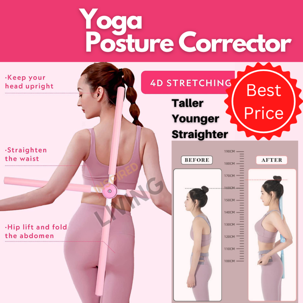 Yoga Pilates Posture Corrector Stick For Stretching , Back Posture