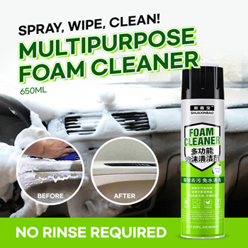 650ml All Purpose Foam Cleaner Brush Cap Multi-Purpose Foam Cleaner Spray -  China Foam Cleaner, Car Care