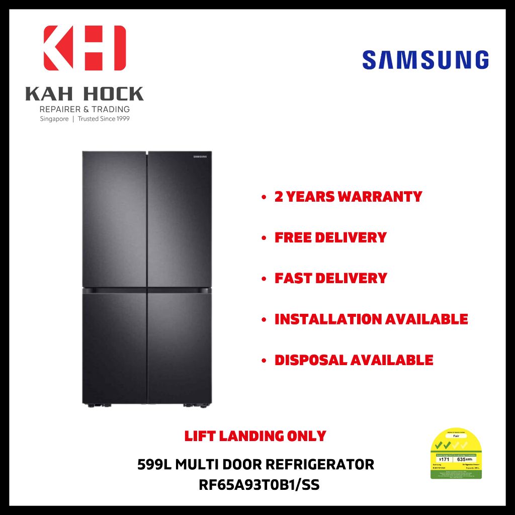 SAMSUNG RF65A93T0B1/SS 599L MULTIDOOR REFRIGERATOR 2 YEARS