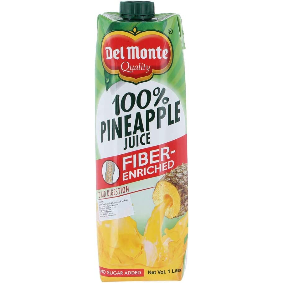 Del monte Pineapple Juice with FibreEnriched Tetra Pack 1 liter