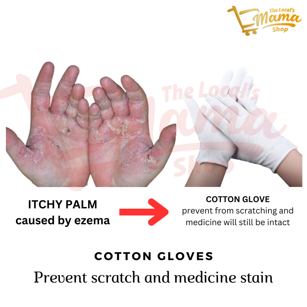 [SG SELLER] High Quality White Thin Cotton Eczema Glove for Dry and
