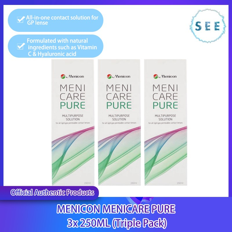 MENICON MENICARE PURE 3x 250ML (Triple Pack)(Q) Shopee Singapore
