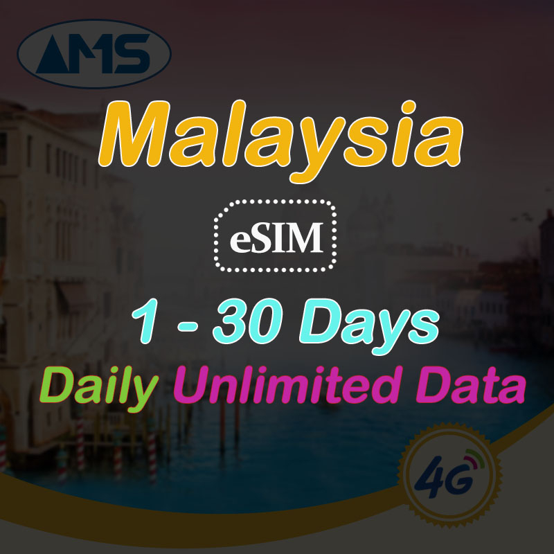 Malaysia eSIM 130 Days 4G High Speed Data Unlimited Data Malaysia SIM